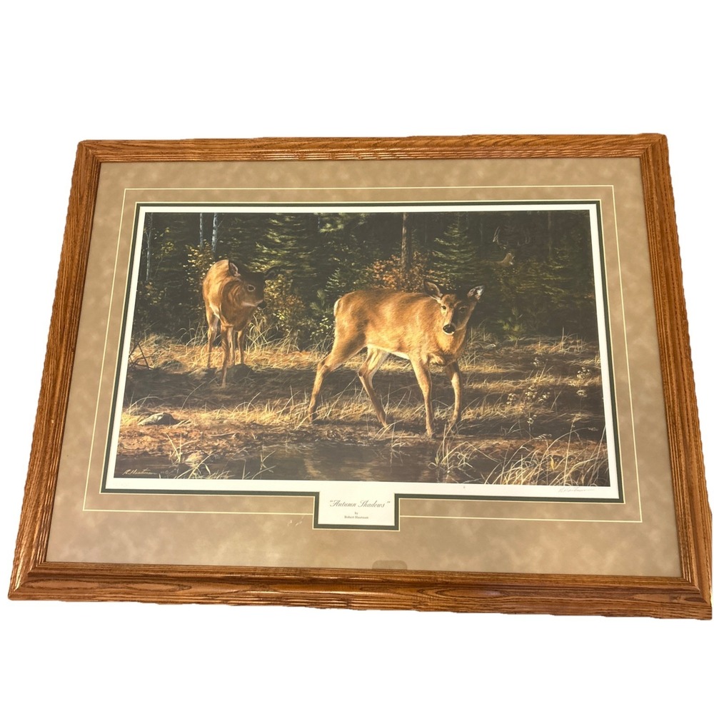 Robert Hautman Autumn Shadows Framed Wildlife Art Print Ducks Cabin Decor 41/450